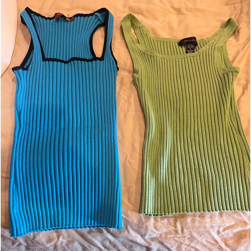 Two stretchy tanks